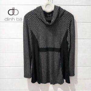 Black and grey cowl neck tunic – DINH BA – Size XL